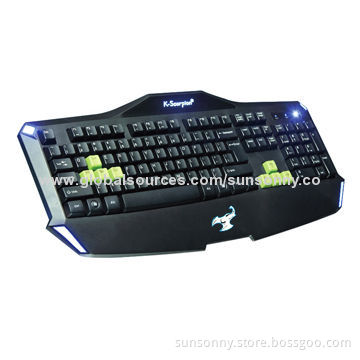 Wired Keyboard with Anti-skid Keycaps and Laser Characters